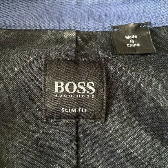 Hugo Boss, Boss Slim Fit Shirt, Jersey Stretch Denim/Navy Blue - Picture 9 of 9